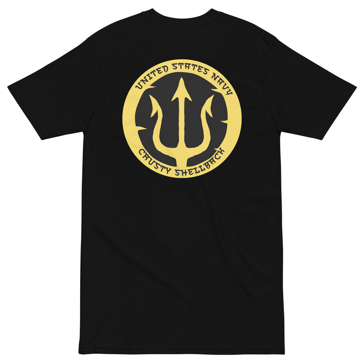 Navy Crusty Shellback Men's Premium Heavyweight Tee