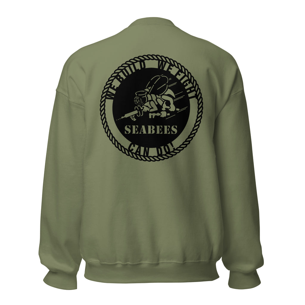 Navy Seabees We Build We Fight Crewneck Sweatshirt