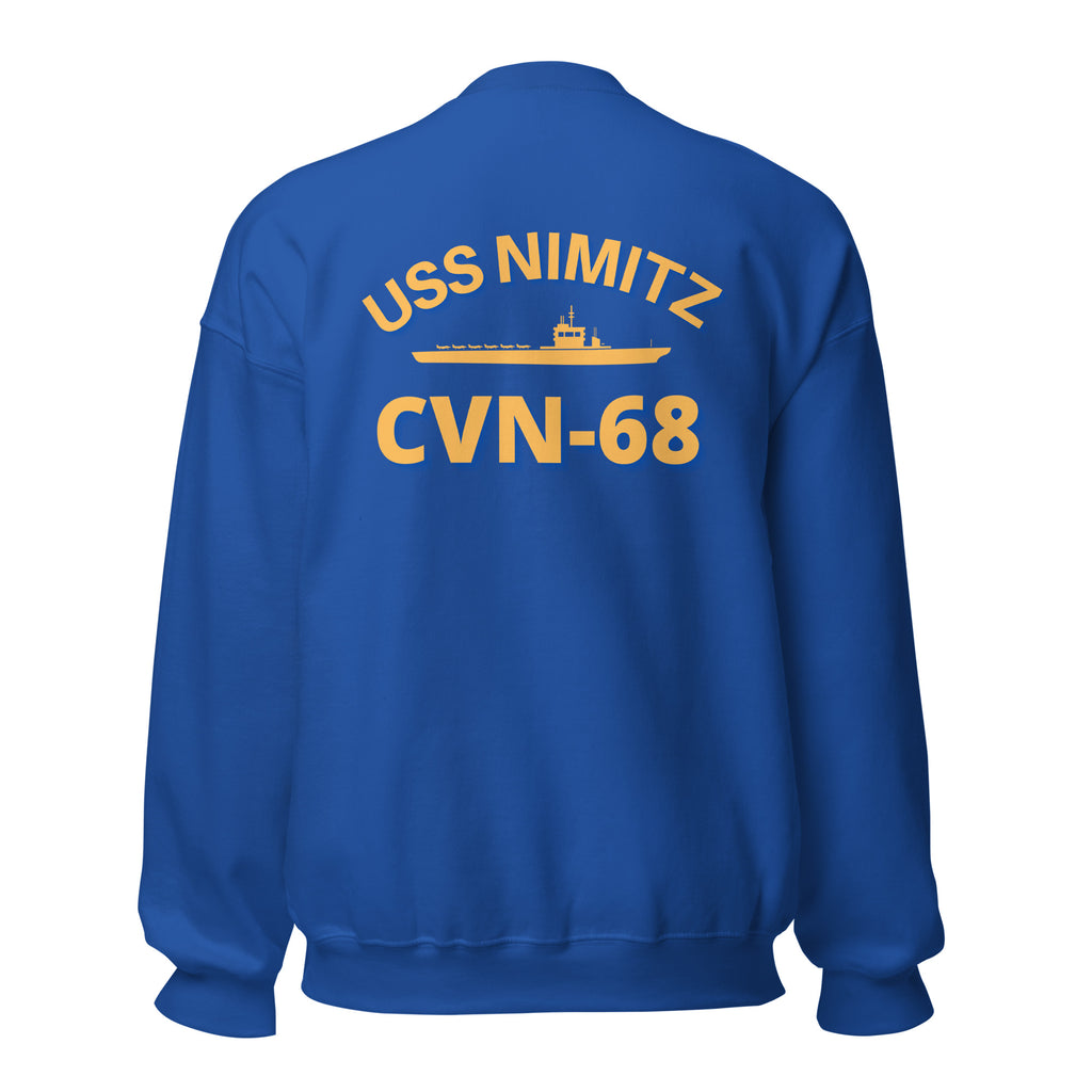 USS Nimitz CVN-68 Front & Back Crewneck Sweatshirt