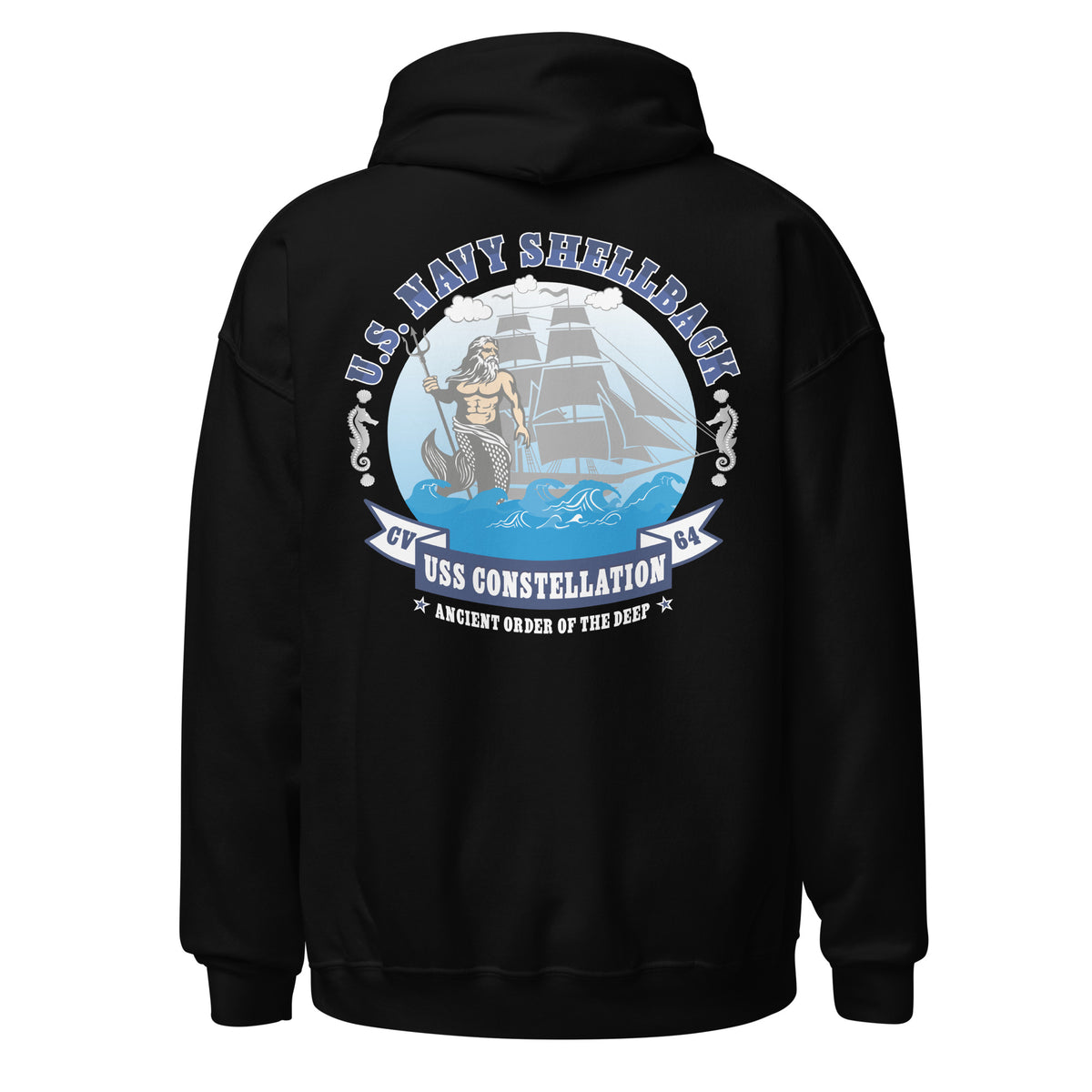 USS Constellation CV-64 Shellback Badge Hoodie