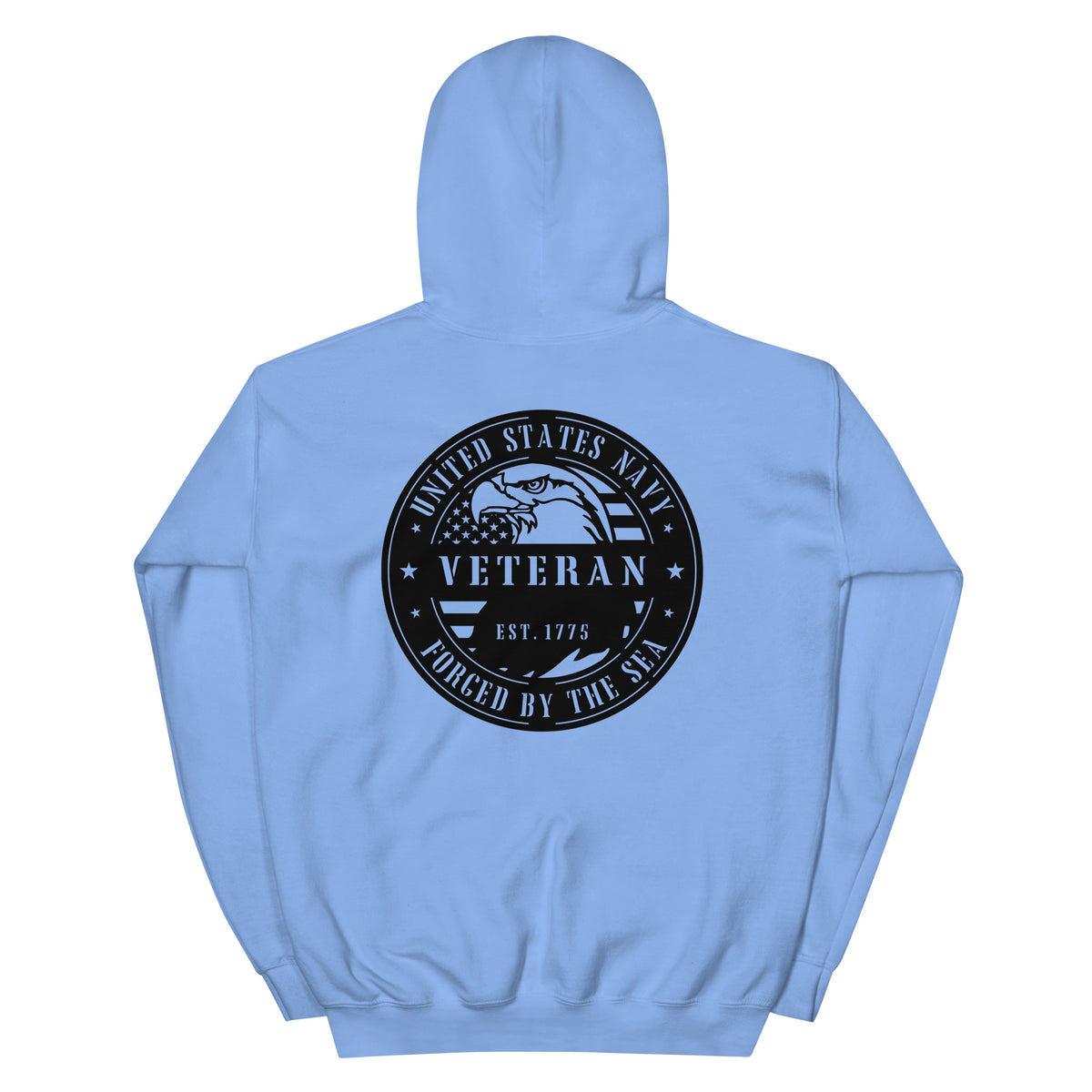 Navy Veteran Forged by the Sea Front & Back Hoodie