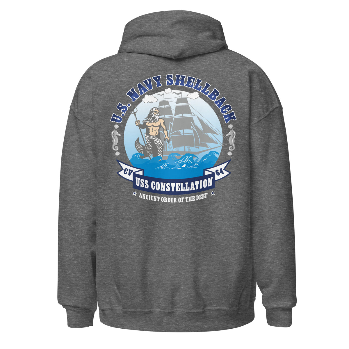 USS Constellation CV-64 Shellback Badge Hoodie