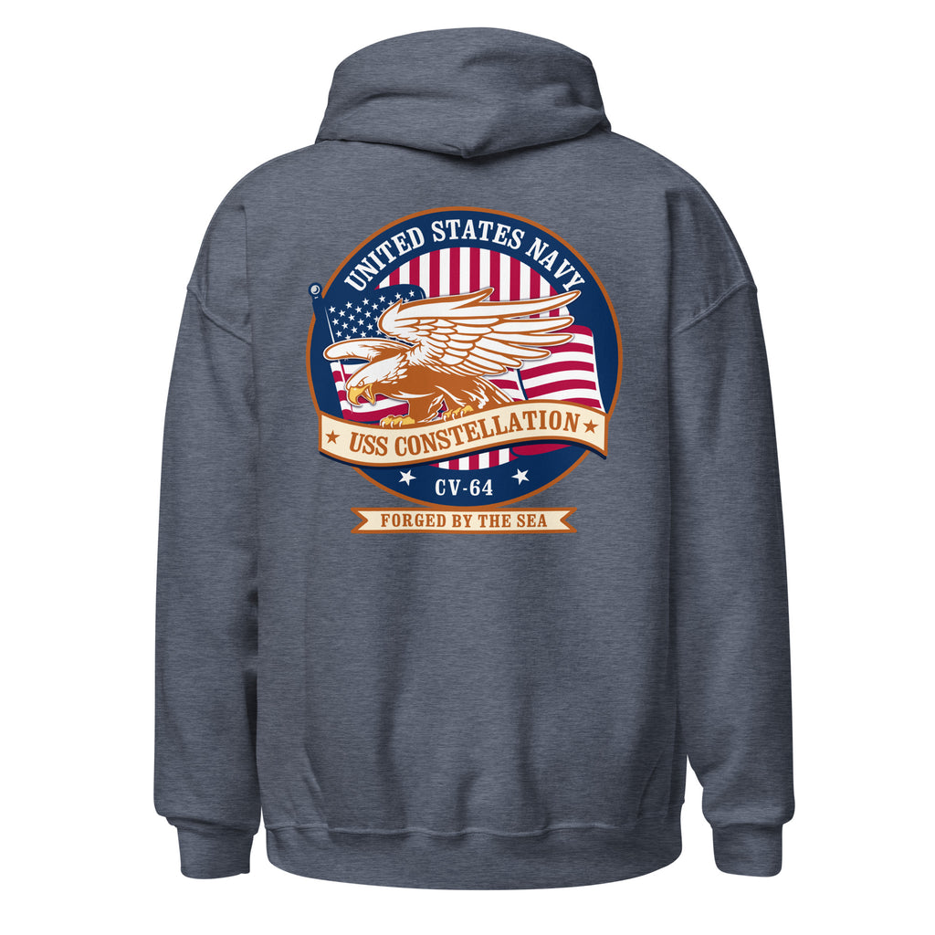 USS Constellation CV-64 Eagle Badge Hoodie