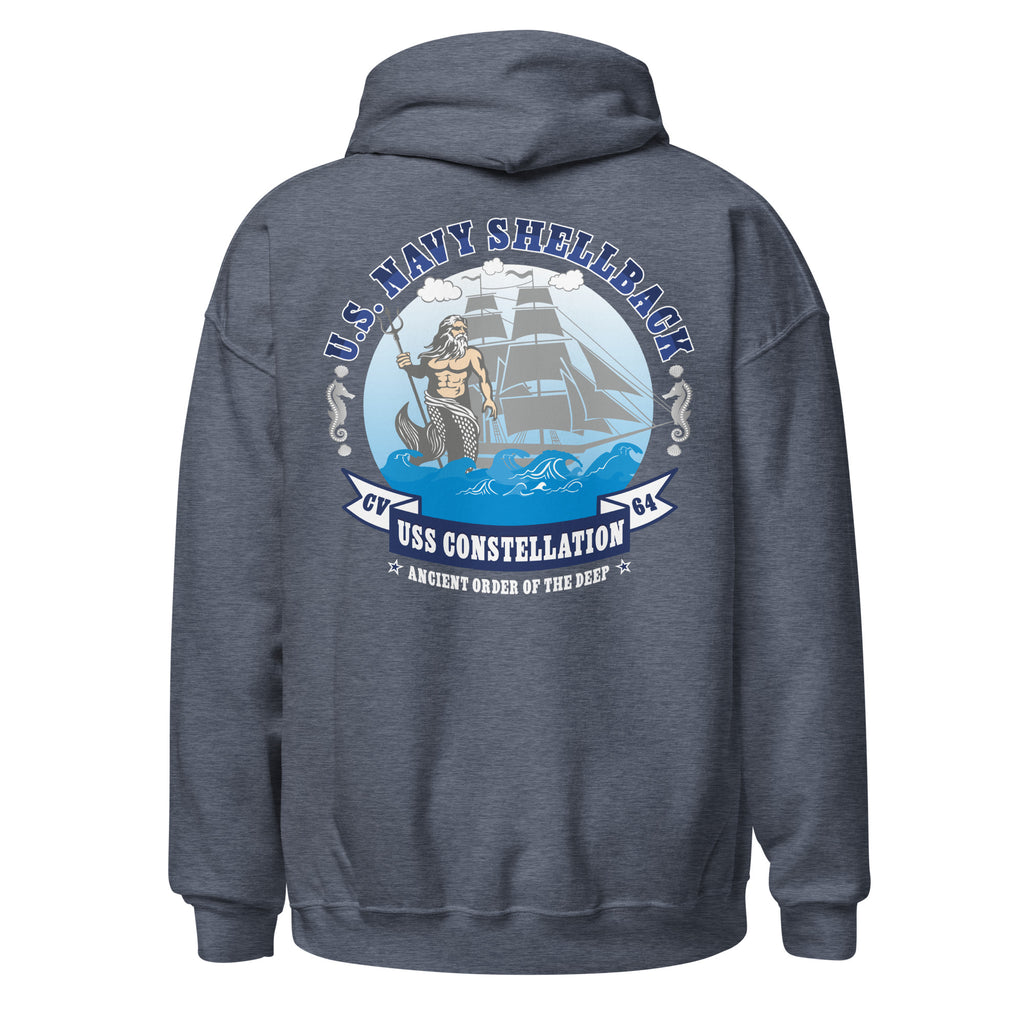 USS Constellation CV-64 Shellback Badge Hoodie