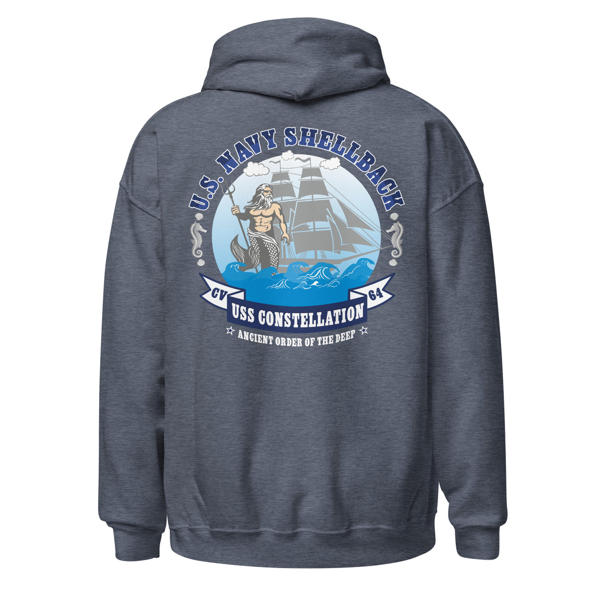 USS Constellation CV-64 Shellback Badge Hoodie