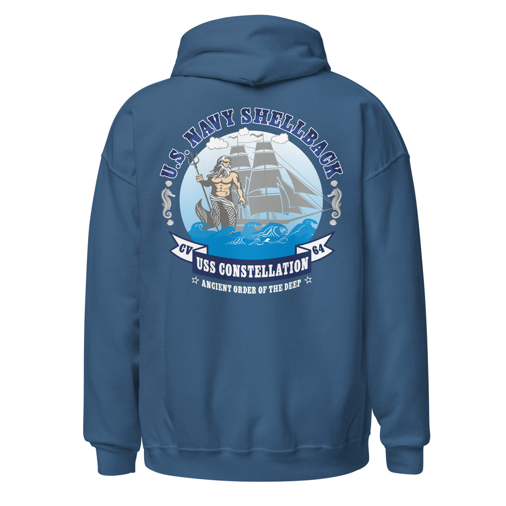USS Constellation CV-64 Shellback Badge Hoodie