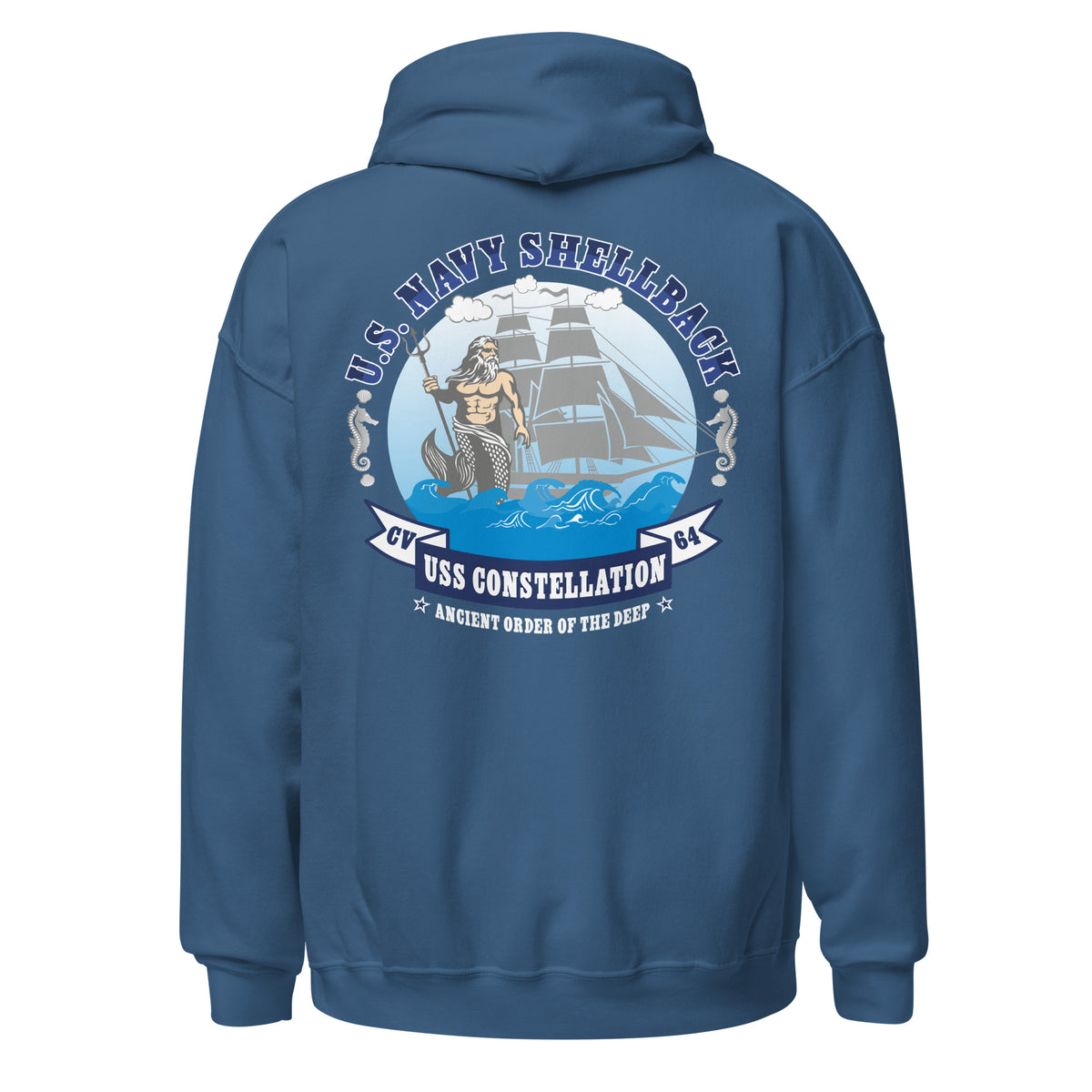 USS Constellation CV-64 Shellback Badge Hoodie