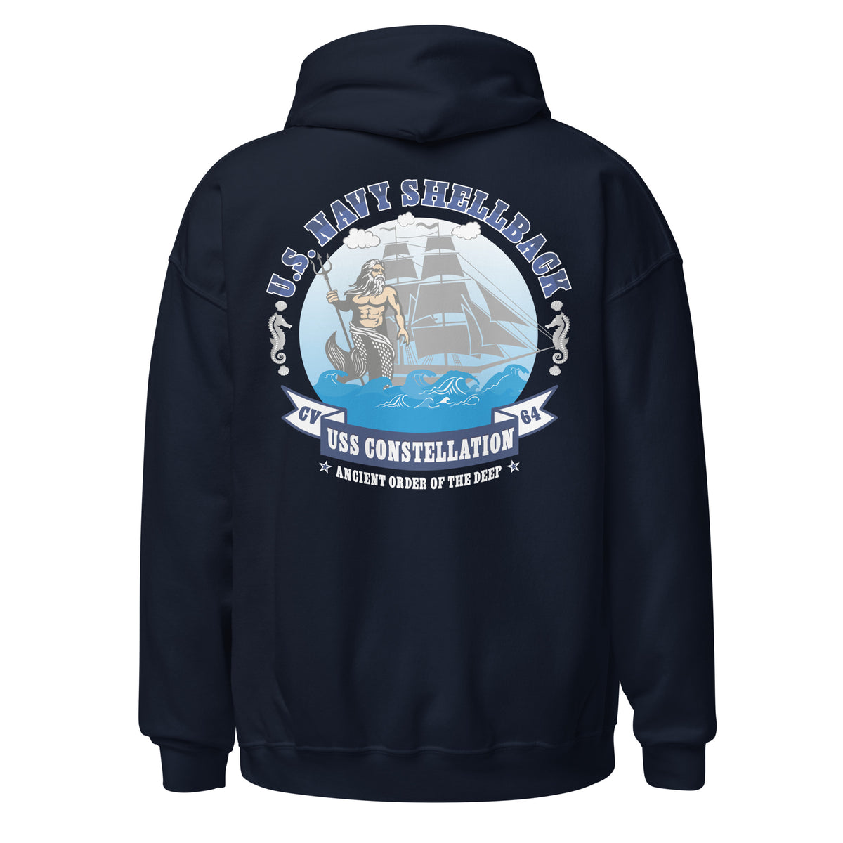 USS Constellation CV-64 Shellback Badge Hoodie