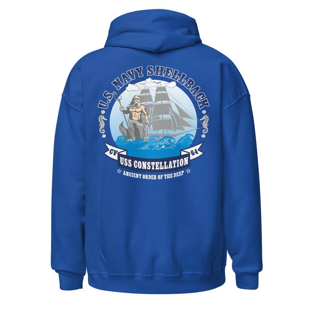 USS Constellation CV-64 Shellback Badge Hoodie