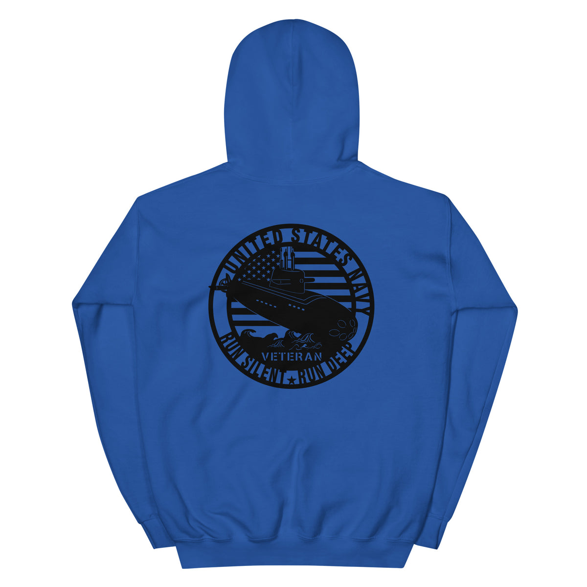 Navy Submarine Run Silent Run Deep Front & Back Hoodie