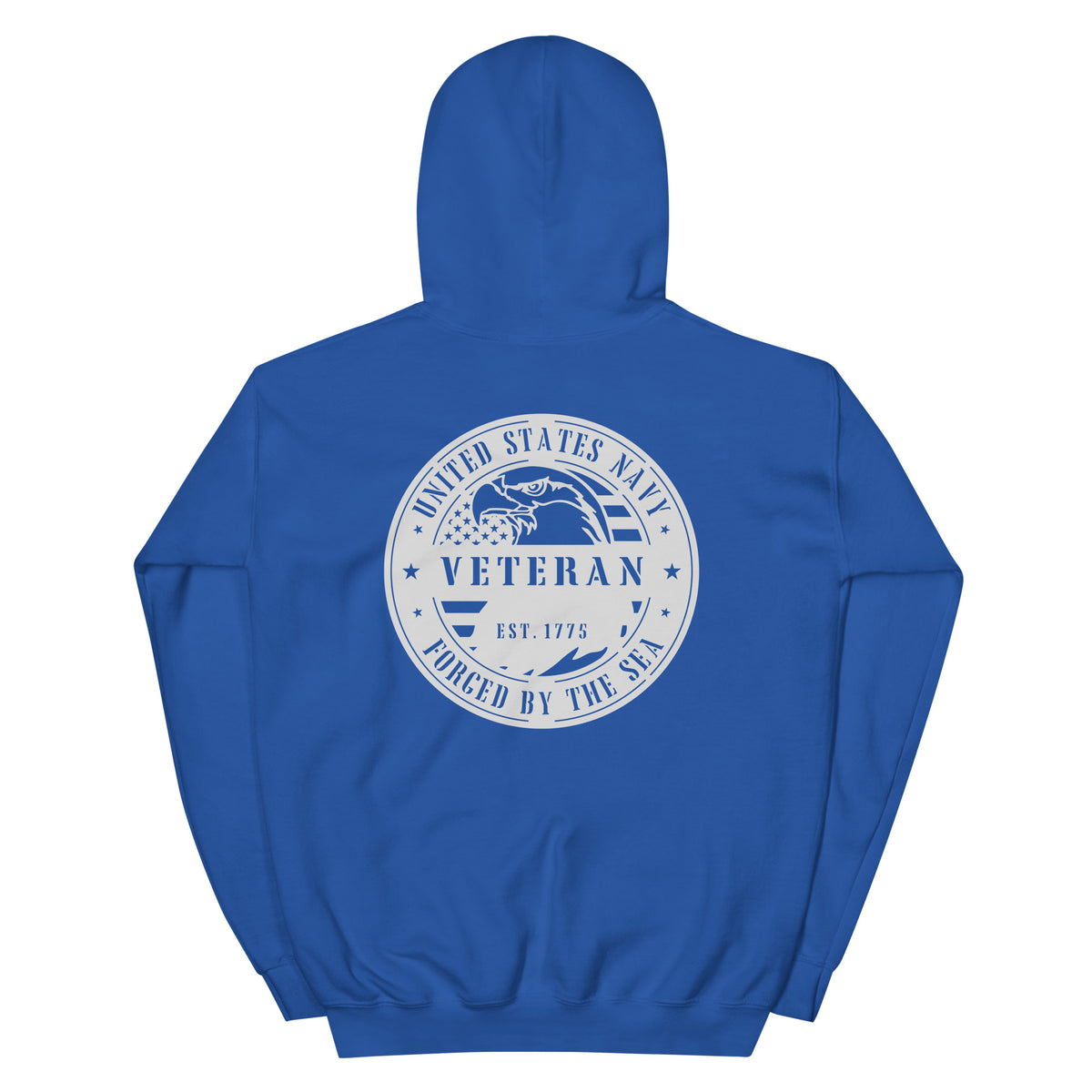 Navy Veteran Forged by the Sea Front & Back Hoodie