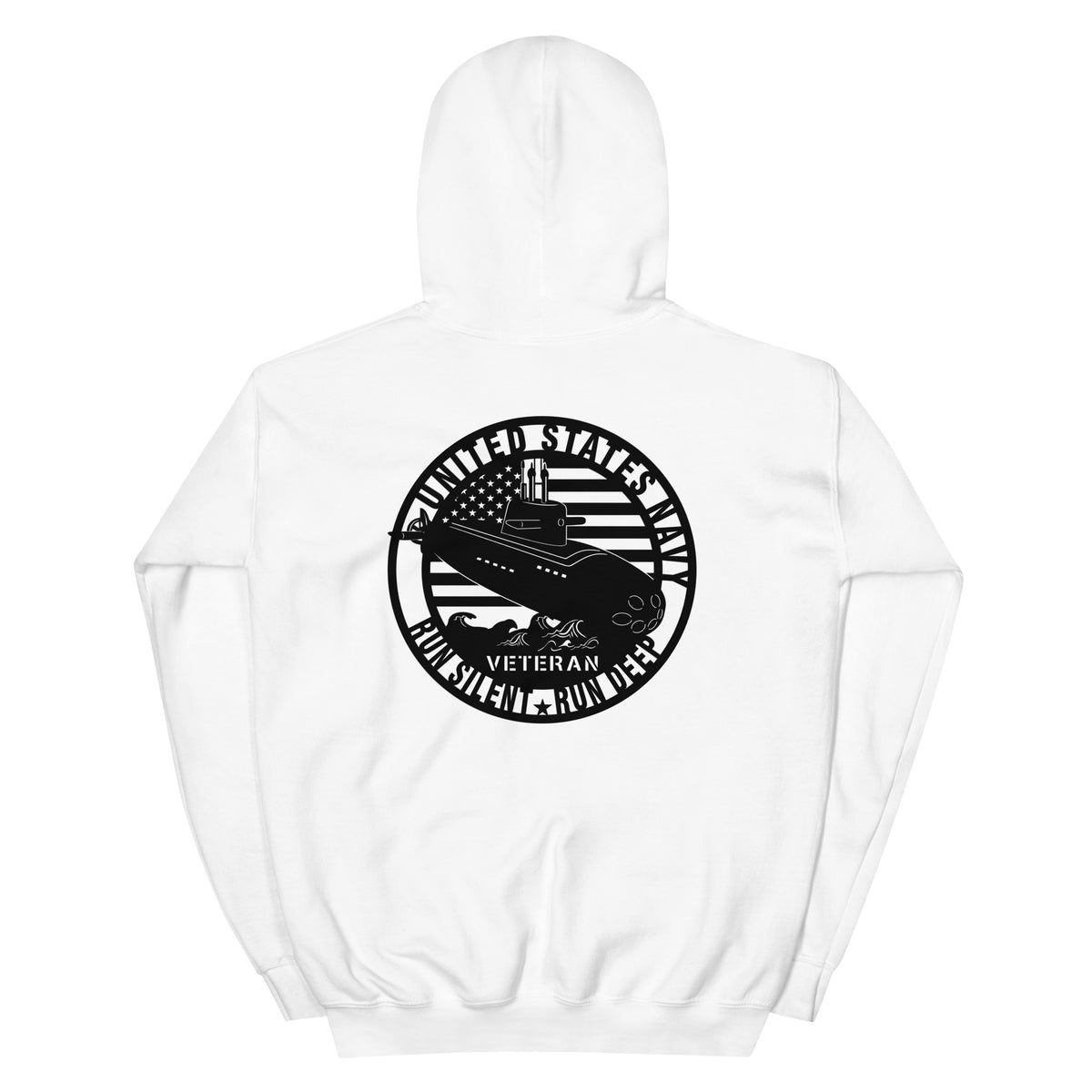 Navy Submarine Run Silent Run Deep Front & Back Hoodie