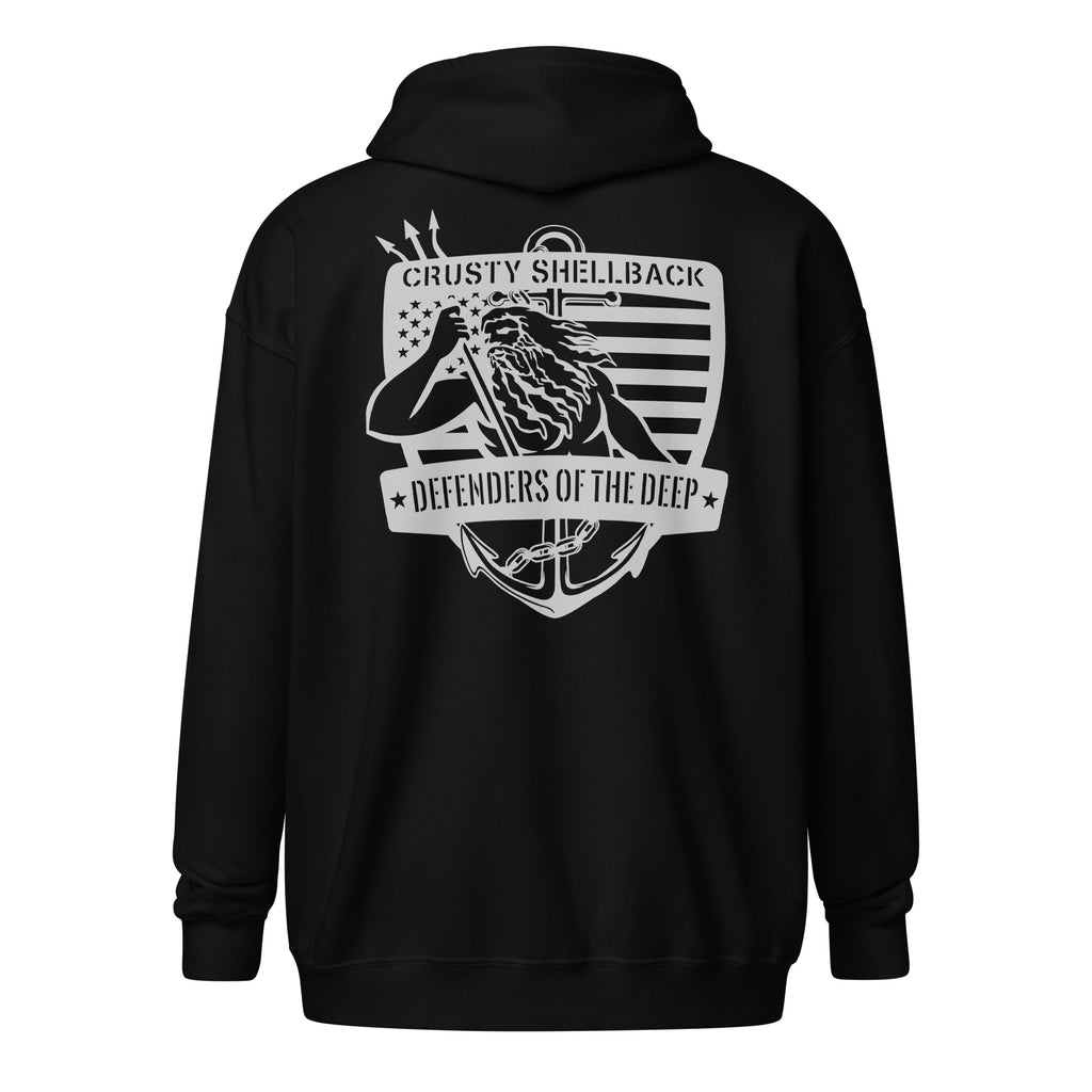 Crusty Shellback Defenders of the Deep Zip Hoodie