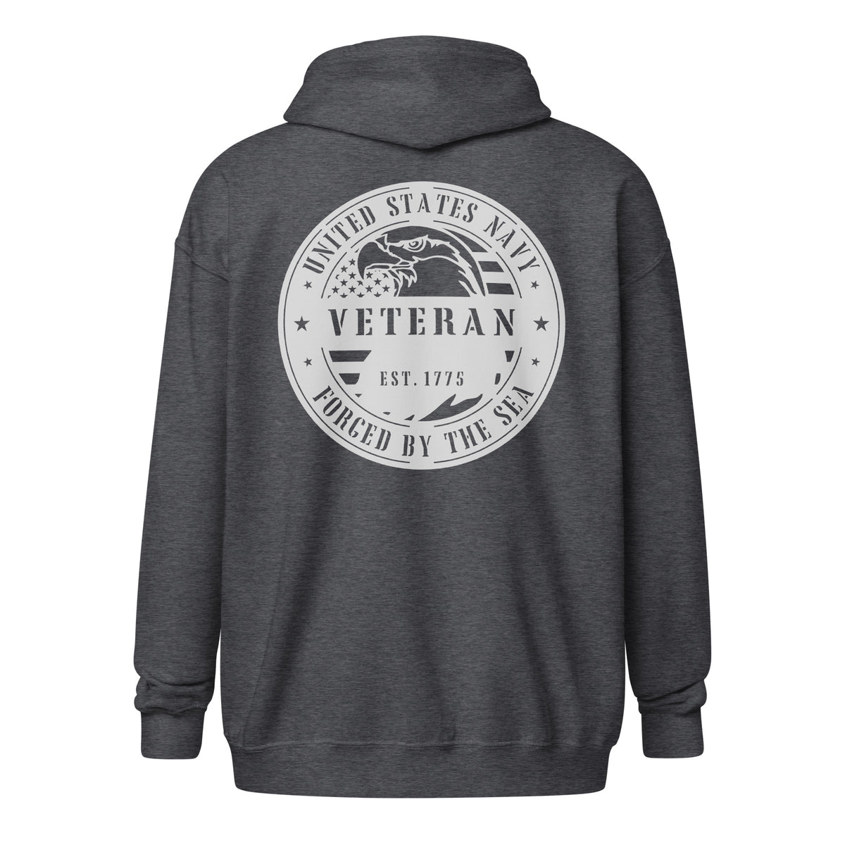 Navy Veteran Forged by the Sea Eagle Zip Hoodie