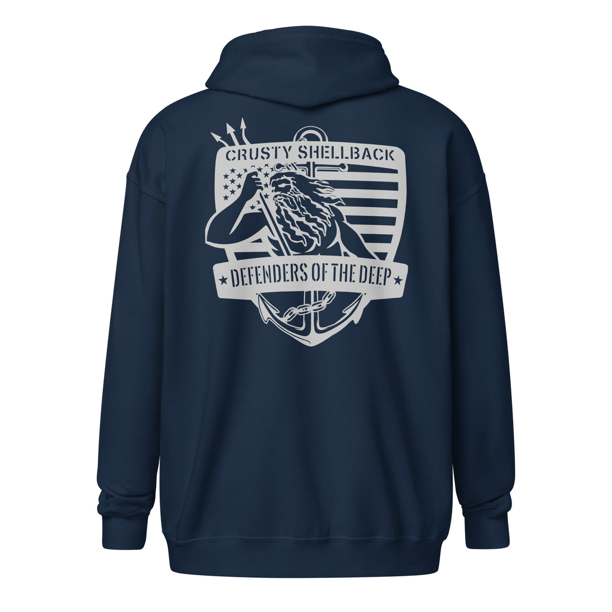 Crusty Shellback Defenders of the Deep Zip Hoodie