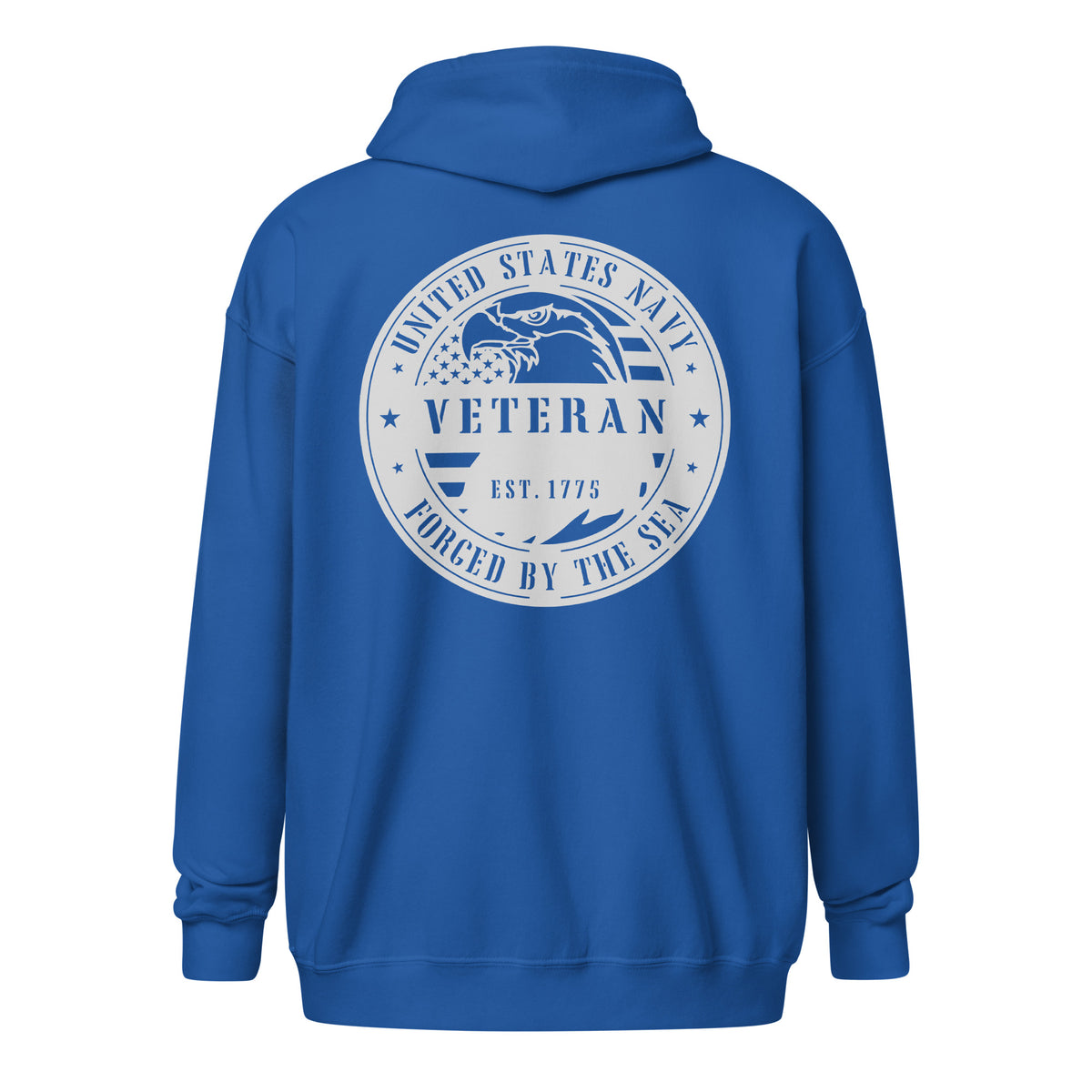 Navy Veteran Forged by the Sea Eagle Zip Hoodie