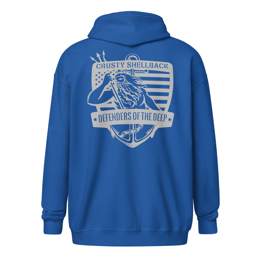 Crusty Shellback Defenders of the Deep Zip Hoodie