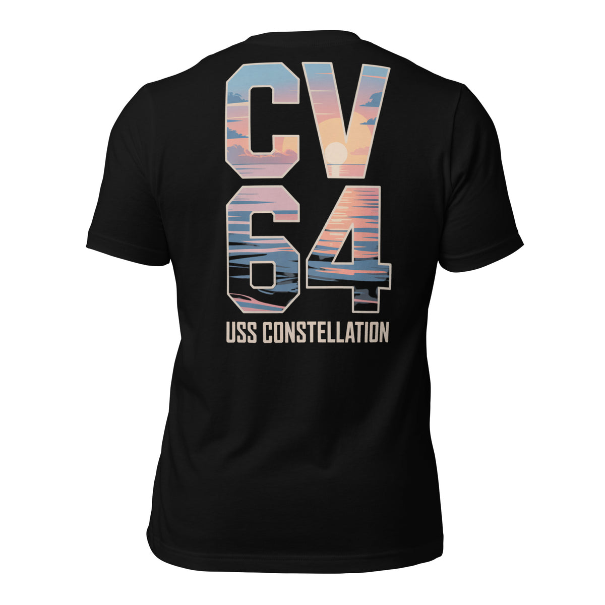 USS Constellation CV-64 Sunset Front & Back Tee