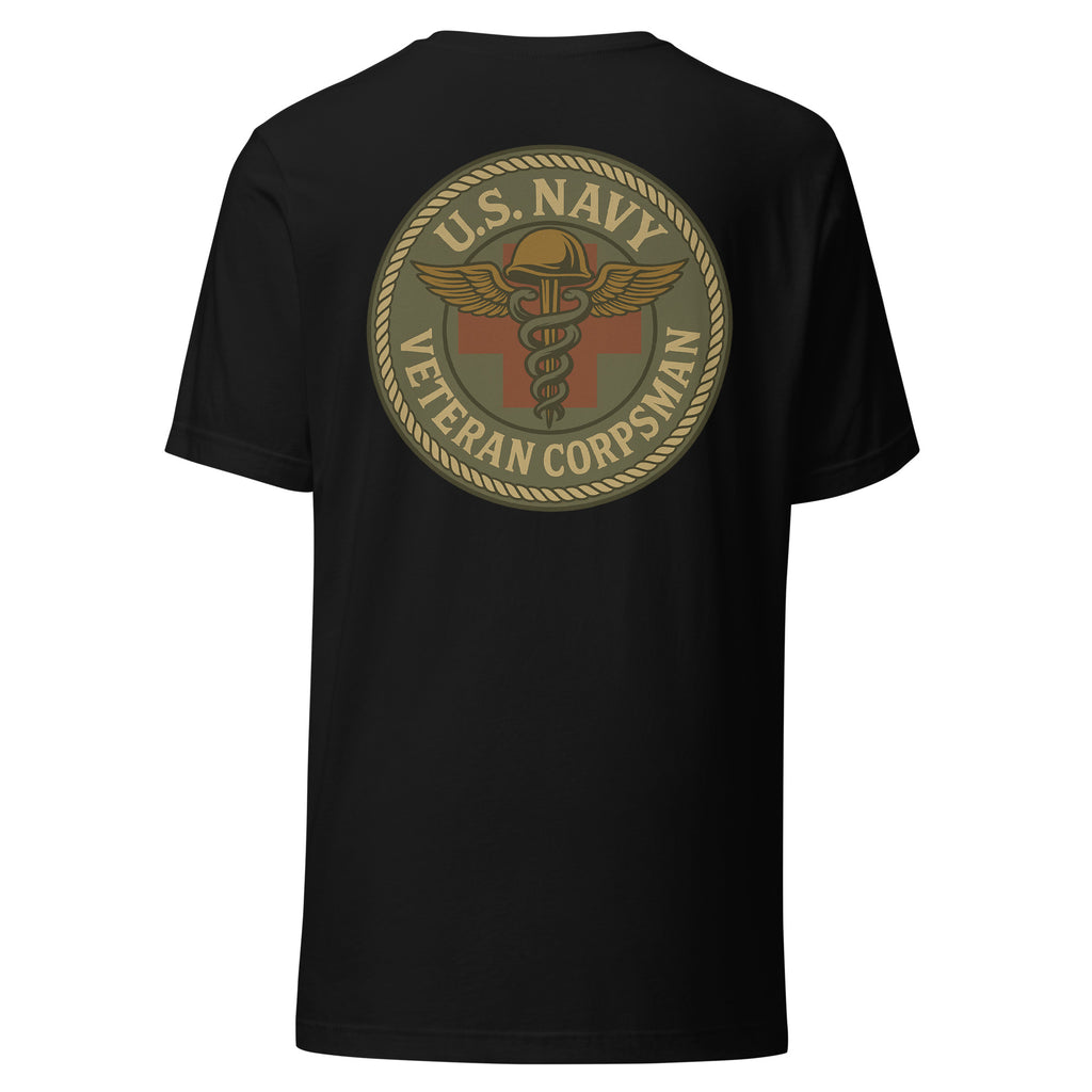 Navy Veteran Corpsman Round Badge Tee
