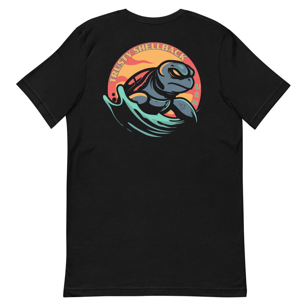 Navy Trusty Shellback Sunset Turtle Tee