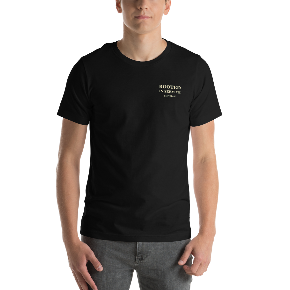 Rooted in Service Veteran T-Shirt | Front & Back Print