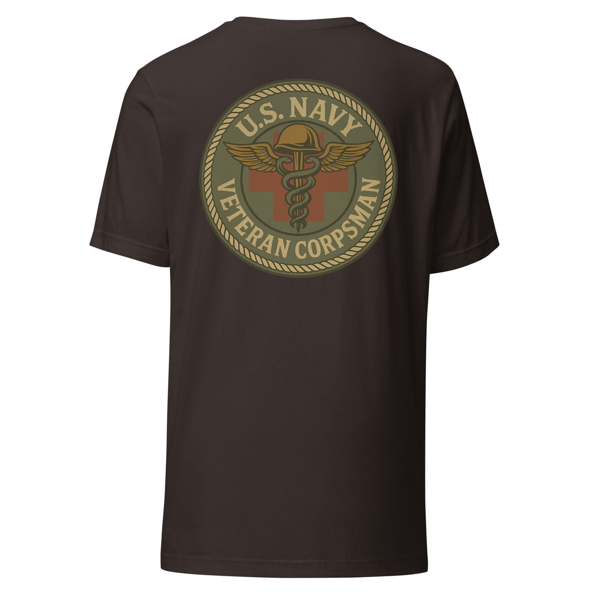 Navy Veteran Corpsman Round Badge Tee