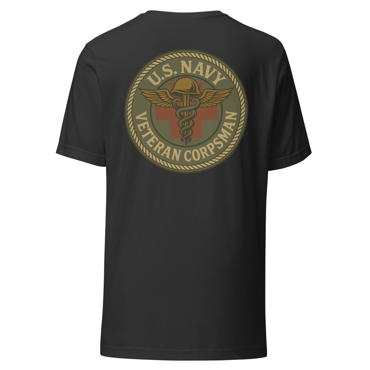 Navy Veteran Corpsman Round Badge Tee