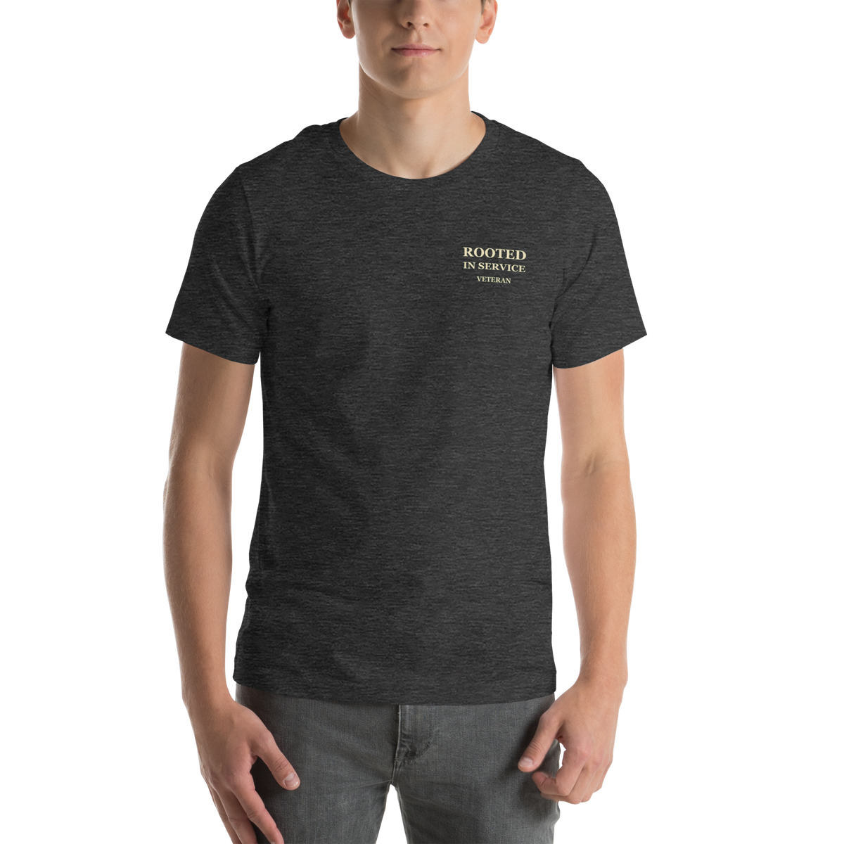 Rooted in Service Veteran T-Shirt | Front & Back Print