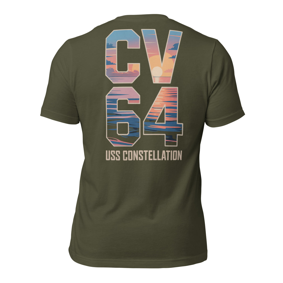USS Constellation CV-64 Sunset Front & Back Tee