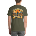 The Road Goes On Veteran T-Shirt | Front & Back Print