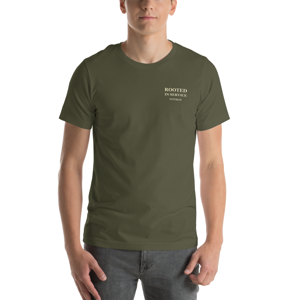 Rooted in Service Veteran T-Shirt | Front & Back Print