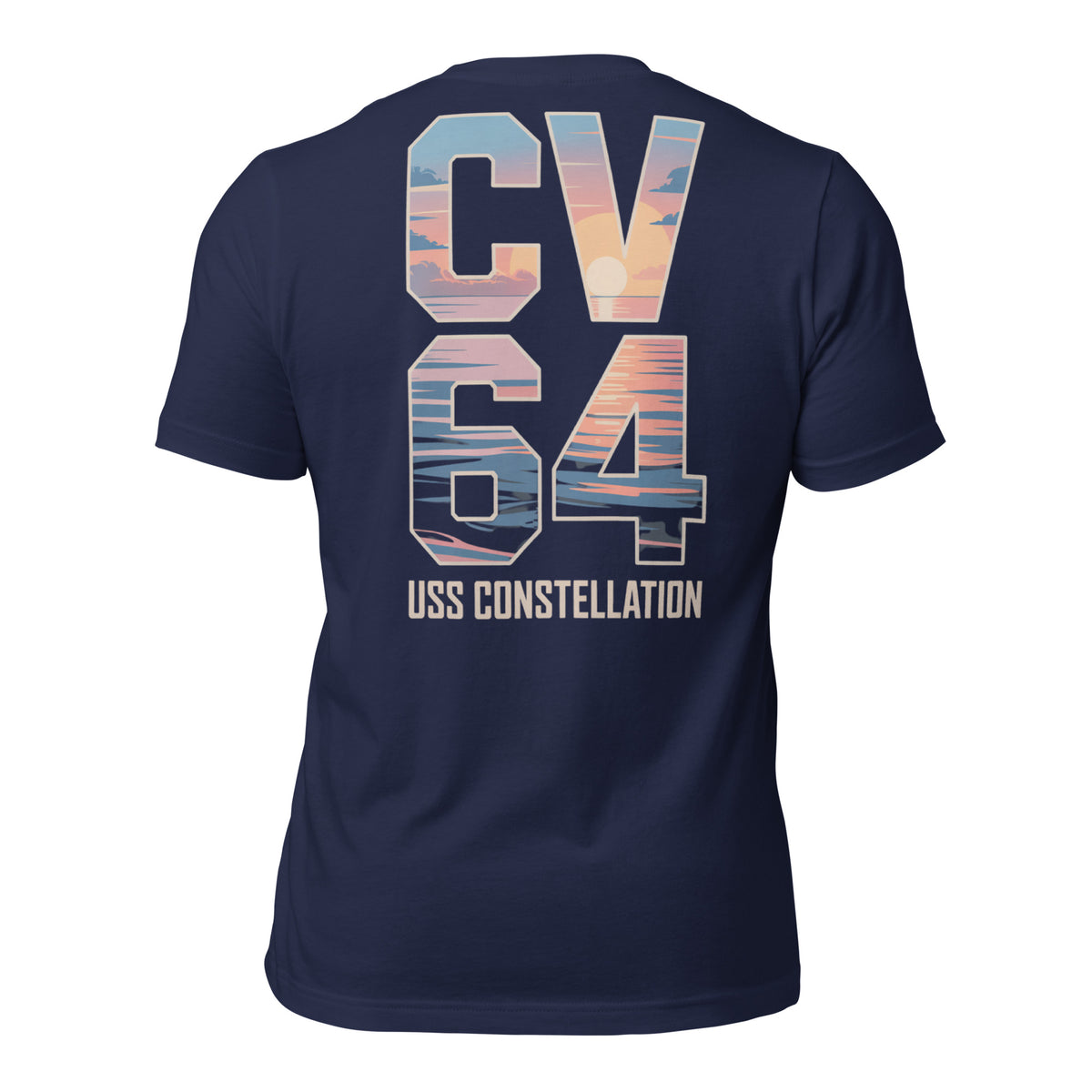 USS Constellation CV-64 Sunset Front & Back Tee