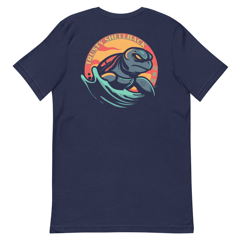 Navy Trusty Shellback Sunset Turtle Tee