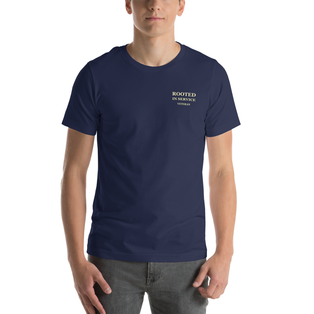Rooted in Service Veteran T-Shirt | Front & Back Print