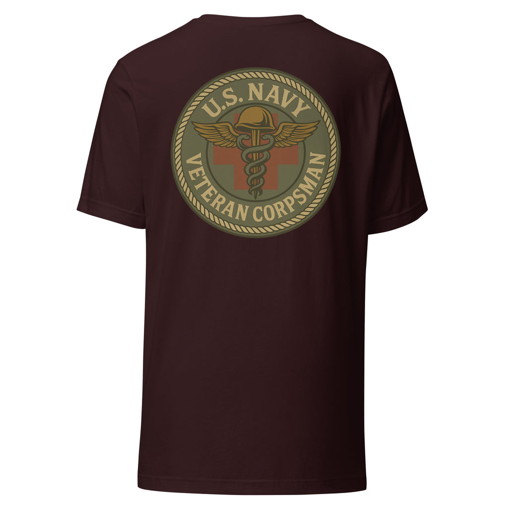 Navy Veteran Corpsman Round Badge Tee