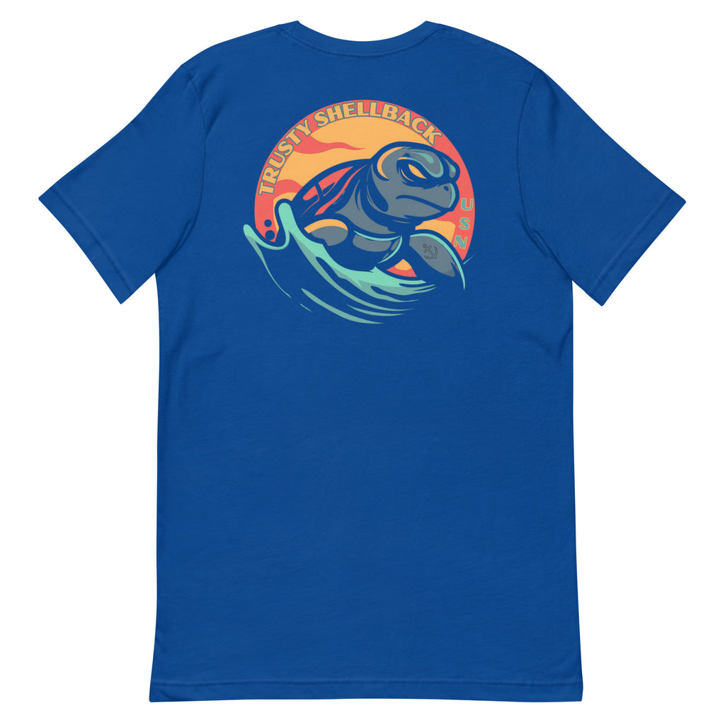 Navy Trusty Shellback Sunset Turtle Tee