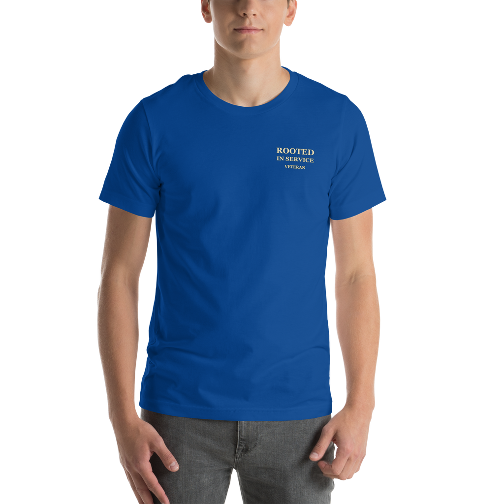 Rooted in Service Veteran T-Shirt | Front & Back Print